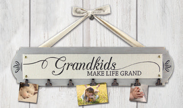 Wooden Grandkids Photo Display